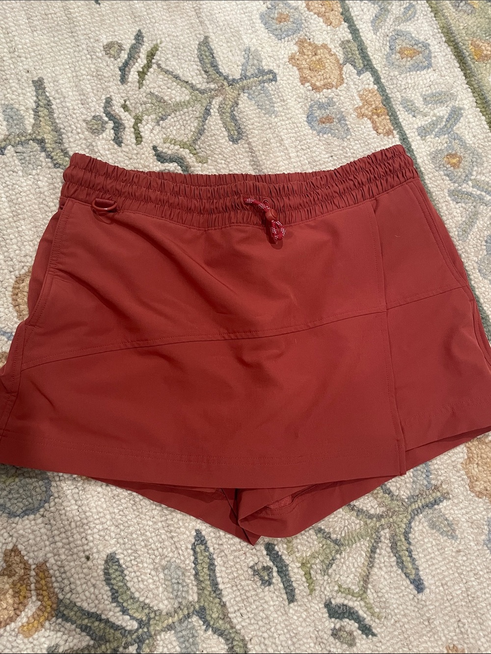 Old Navy Rust Red Athletic Skort with Drawcord Waist